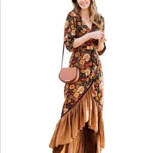 ISO Farm Rio Madrid Wrap Maxi Dress